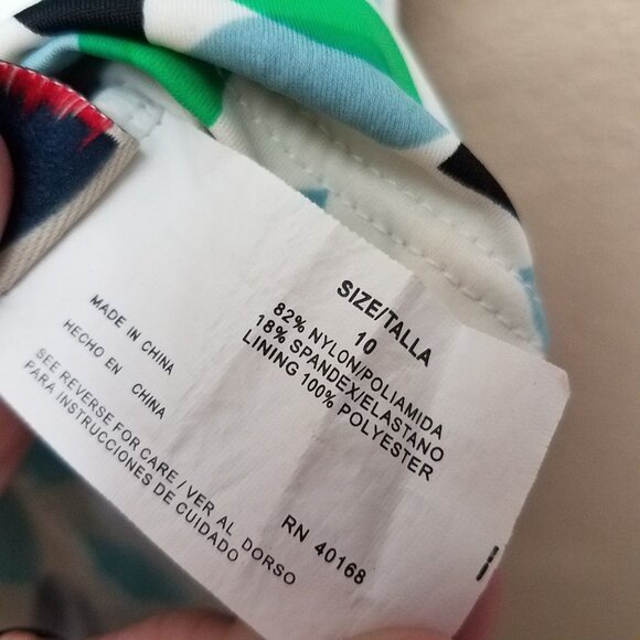 Jamaica Bay 10 Padded Bikini Tankini Swim Top Adjustable Size 10 Swim Suit - Picture 4 of 10